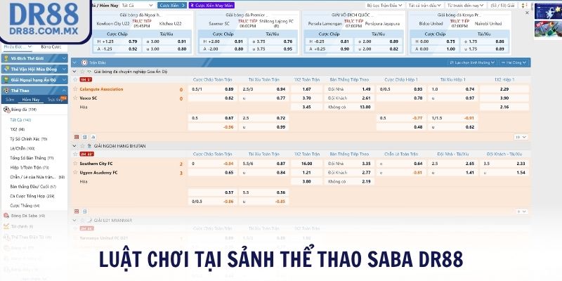 Thể Thao SABA DR88 - Kèo Chuẩn Giao Dịch Nhanh Thưởng Lớn - pezogi
