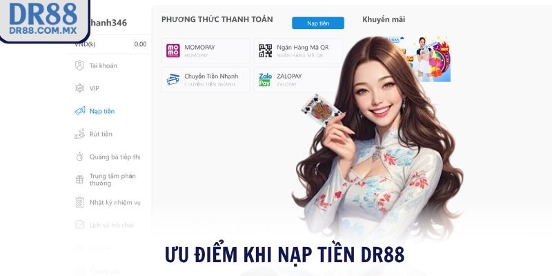Nạp Tiền DR88 Dễ Dàng - Thưởng 100% Cho Thành Viên Mới - pezogi